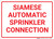 Siamese Automatic Sprinkler Connection White Landscape - Wall Sign