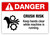 Danger - Crush Risk Label