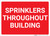 Sprinklers Throughout Building Landscape - Wall Sign