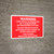 Warning Clean Agent Extinguishing System Landscape - Wall Sign