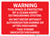 Warning Clean Agent Extinguishing System Landscape - Wall Sign