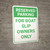 Reserved Parking: For Boat Slip Owners Only Portrait - Wall Sign
