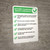 Battery Charging Safety Checklist: Six Checklist Items with Checked Bubble Icons Portrait - Wall Sign