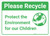 Please Recycle: Protect Environment Children World Arrow Icon Landscape - Wall Sign