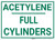 Acetylene Full Cylinders Landscape - Wall Sign