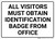 All Visitors Must Obtain Identification Badge Landscape - Wall Sign