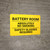 Battery Room No Smoking Safety Glasses Required Landscape - Wall Sign