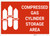 Compressed Gas Cylinder Storage Area with Icon Landscape - Wall Sign