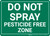 Do Not Spray Pesticide Free Zone Landscape - Wall Sign