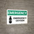 Emergency Emergency Oxygen with Icon Landscape - Wall Sign