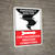 Emergency Shelter Hazardous Weather with Right Arrow and Icon Portrait - Wall Sign