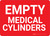 Empty Medical Cylinders Landscape - Wall Sign