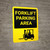 Forklift Parking Area with Icon Portrait - Wall Sign