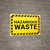 Hazardous Waste with Hazard Border Landscape - Wall Sign