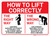 How To Lift Correctly with Icons Landscape - Wall Sign