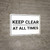 Keep Clear At All Times Landscape - Wall Sign