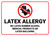 Latex Allergy with Icon Landscape - Wall Sign