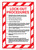 Lock Out Procedures with Hazard Border Portrait - Wall Sign