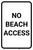 No Beach Access Portrait - Wall Sign