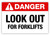 Danger - Forklifts Label