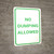 No Dumping Allowed Green and White Portrait - Wall Sign