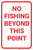 No Fishing Beyond This Point Portrait - Wall Sign