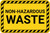 Non Hazardous Waste with Hazard Border Landscape - Wall Sign