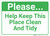 Please Help Keep This Place Clean And Tidy Landscape - Wall Sign