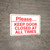 Please Keep Door Closed At All Times Landscape - Wall Sign