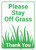 Please Stay Off Grass Thank You Portrait - Wall Sign