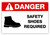 Danger - Safety Shoes Required Label