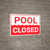 Pool Closed Landscape - Wall Sign