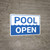 Pool Open Landscape - Wall Sign