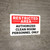 Restricted Area Authorized Clean Room Landscape - Wall Sign