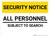 Security Notice All Personnel Subject To Search Landscape - Wall Sign