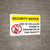 Security Notice Cellular Phones Prohibited In Facility with Icon Landscape - Wall Sign