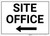 Site Office with Left Arrow Landscape - Wall Sign