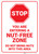 Stop You Are Entering A Nut Free Zone with Icon Portrait - Wall Sign