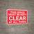 This Space Must Be Kept Clear At All Times Red Landscape - Wall Sign