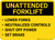 Unattended Forklift Rules Landscape - Wall Sign