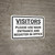 Visitors Please Use Main Entrance And Register Landscape - Wall Sign