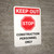 Keep Out Construction Personnel Only with Stop Icon Portrait - Wall Sign