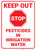 Keep Out Pesticides In Irrigation Water with Icon Portrait - Wall Sign