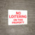No Loitering On This Property Landscape - Wall Sign
