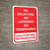 No Soliciting No Loitering No Trespassing Violators Prosecuted Red Portrait - Wall Sign