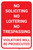 No Soliciting No Loitering No Trespassing Violators Prosecuted Red Portrait - Wall Sign