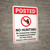 Posted No Hunting No Trespassing Fishing Or Trapping with Icon Portrait - Wall Sign