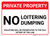 Private Property No Loitering Dumping Landscape - Wall Sign
