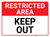 Restricted Area: Keep Out Landscape - Wall Sign