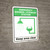Emergency Shower/Eyewash Station: Shower Eye Wash Keep Clear Shower and Eye Wash Station Icon Portrait - Wall Sign